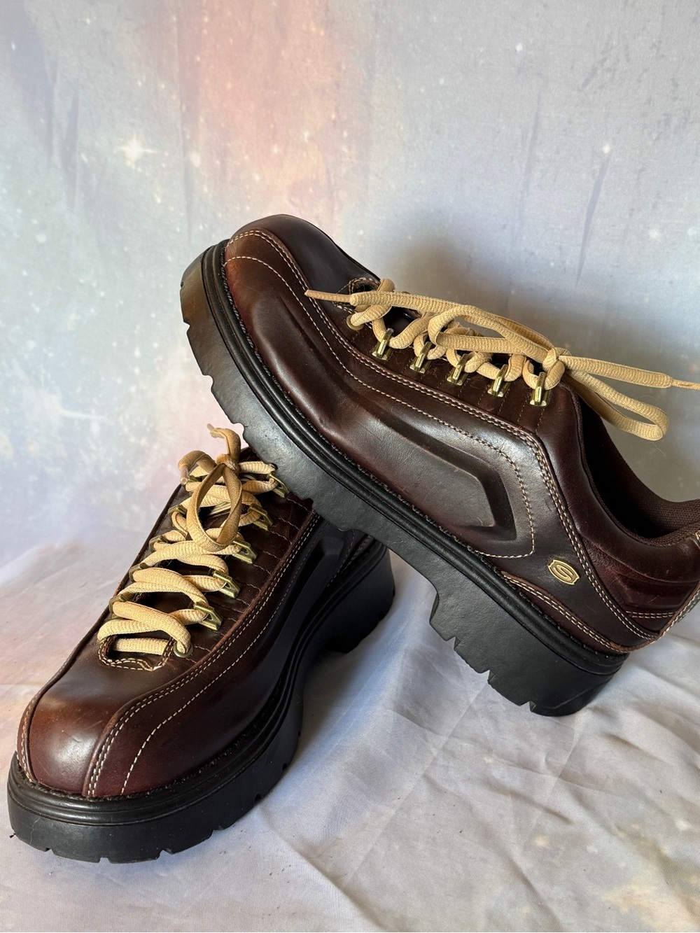 Vintage Y2K Skechers Jammers 4436 TOFF Chunky Platform Leather Oxfords 8.5
